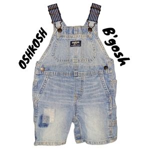 OshKosh B'gosh Denim Overall Shorts Size 18m
